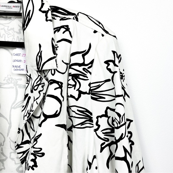 Floral Black and White Women's Jacket - Picture 3 of 11